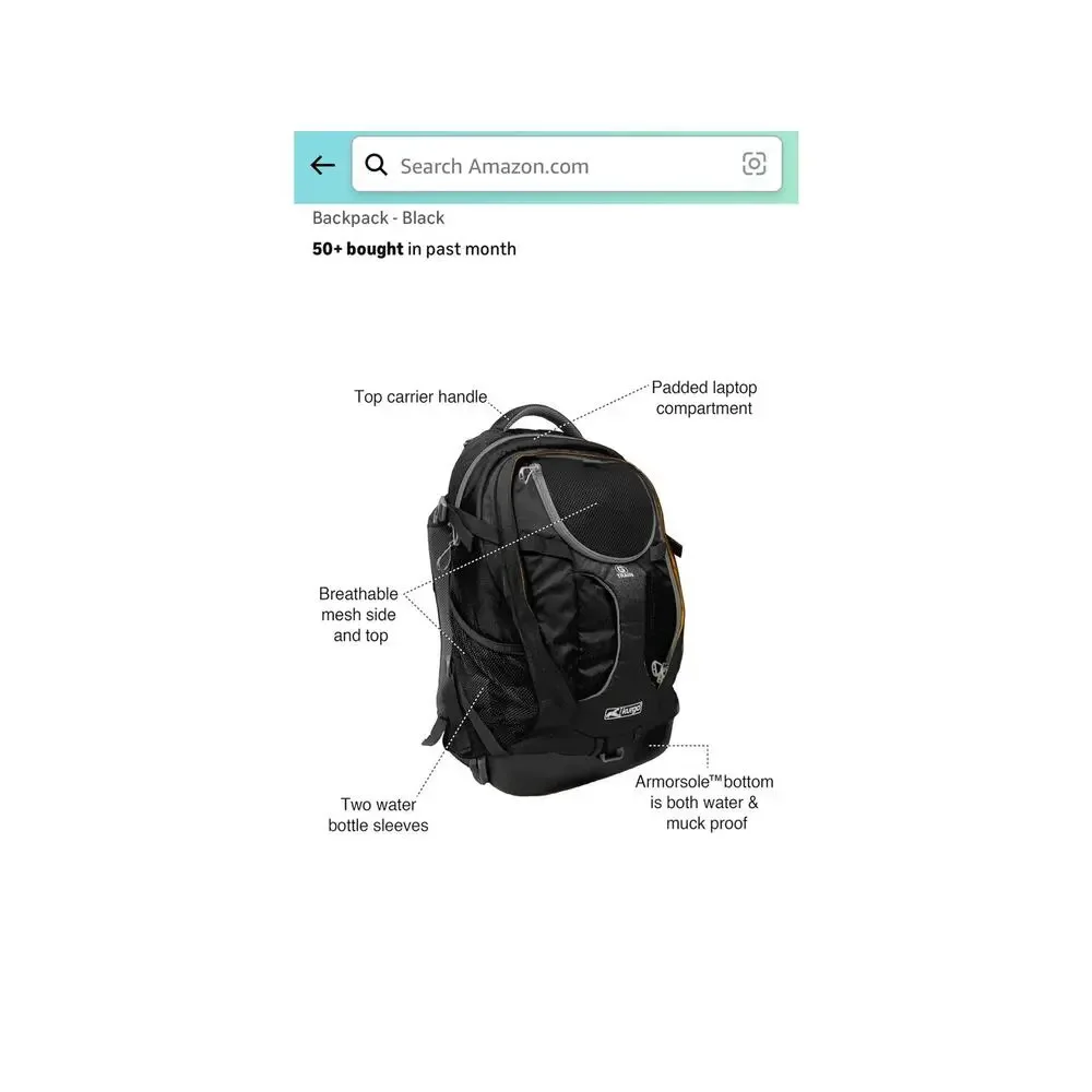 Kurgo Black and Gray Dog Travel Backpack Carrier